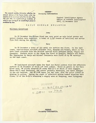 Memorandum, Daily Korean Bulletin
