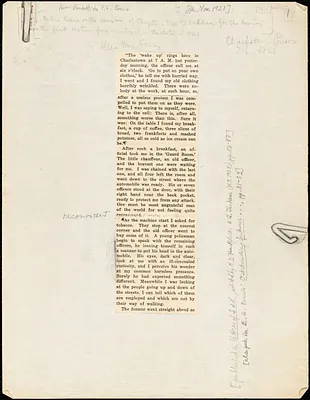Bartolomeo Vanzetti printed letter to [Elizabeth Glendower Evans], [Charlestown], ca. November 1921