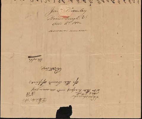 John Plumley to the Land Office, 6 October 1832