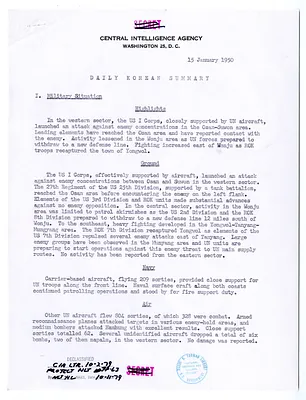 Memorandum, Daily Korean Summary