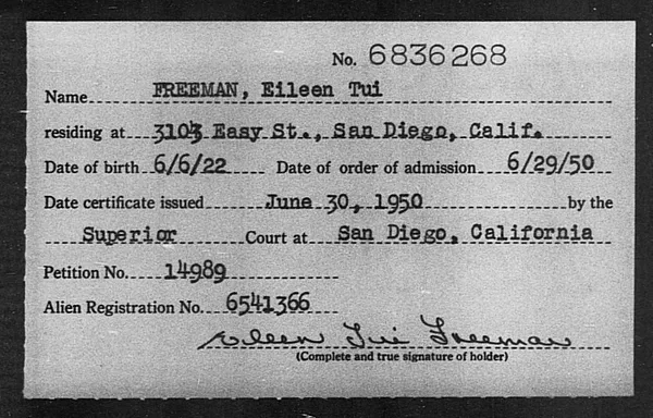 Freeman, Eileen Tui - 1950