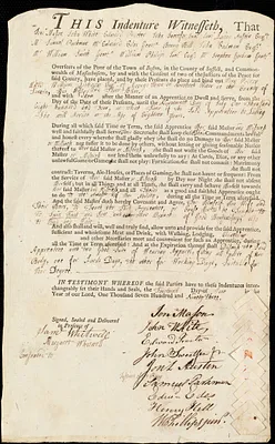 Mary Peirce indentured to apprentice with William Lithgow of Georgetown, 14 June 1793