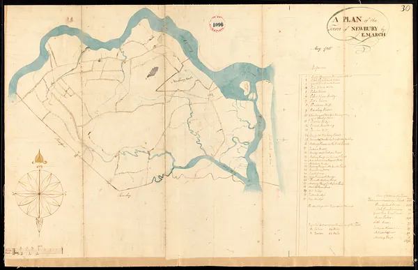 Plan of Newbury surveyed by E. March, dated May 1795.