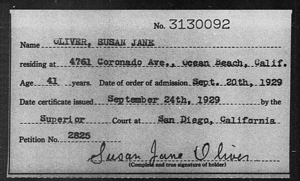 Oliver, Susan Jane - 1929
