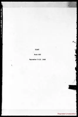 Volume 663, September 9 – September 13, 1943