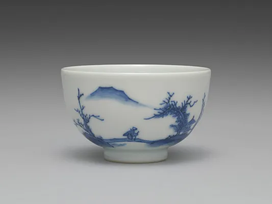 Teacup from Tea Set with Chinese Landscape