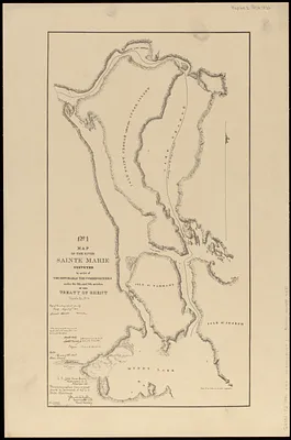 Map of the river Sainte Mary surveyed by order of the honorable the Commissioners under the 6th and 7th articles of the Treaty of Ghent