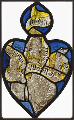 Heart-Shaped Panel: Figure of a Woman with a Banderole (Sibyl ?)