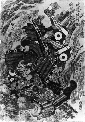 Watanabe no Tsuna fighting Taroryomon