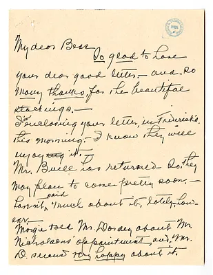 Letter from Madge Gates Wallace to Bess W. Truman