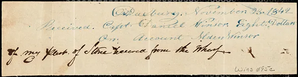 Miscellaneous household receipts