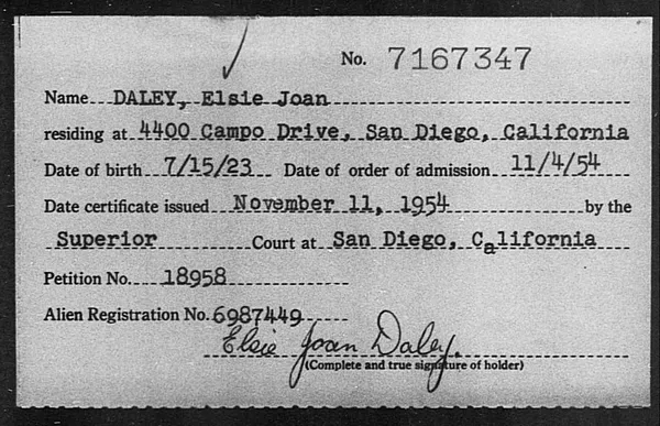 Daley, Elsie Joan - 1954