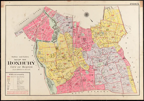 Outline and index map of Roxbury, city of Boston