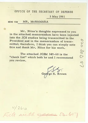Memo for McNamara