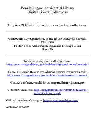 Asian/Pacific American Heritage Week