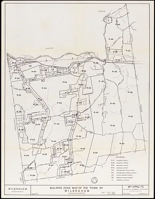 Building zone map of the town of Wilbraham, Massachusetts