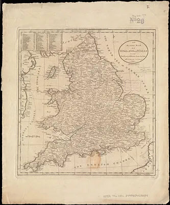 An accurate map of England and Wales with the principal roads from the best authorities