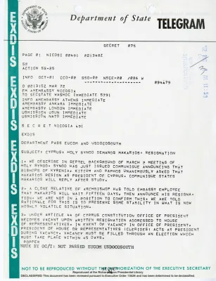 CYPRUS Vol. I January 1969-June 30, 1974 [2 of 2]