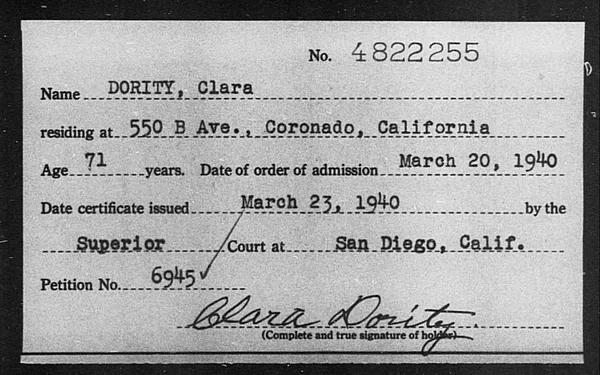 Dority, Clara - 1940