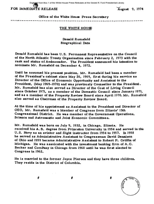 Rumsfeld, Donald [Biography]