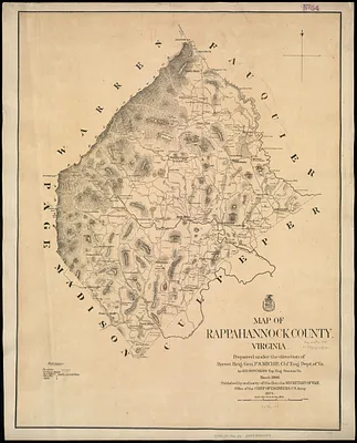 Map of Rappahannock County, Virginia