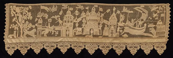 Lace Border with Battle Scene