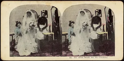 The bride ready for the ceremony