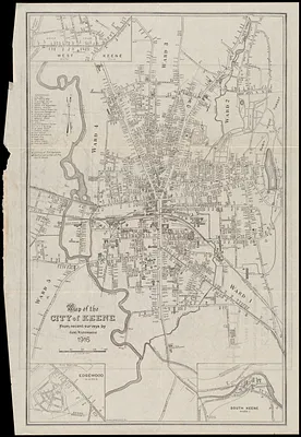 Map of the city of Keene, from recent surveys