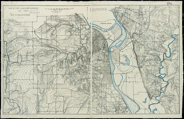 Map of Fort Leavenworth, Kansas and vicinity
