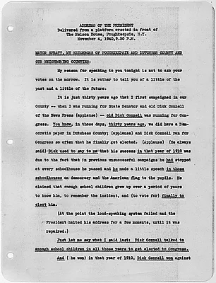 Address Of The President Delivered from a platform erected in front of The Nelson House, Poughkeepsie, New York