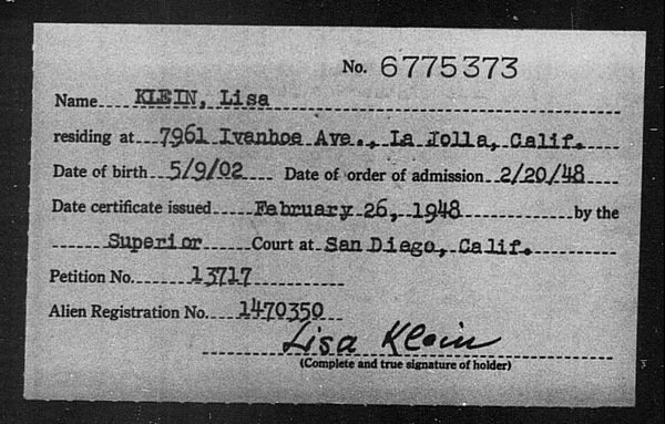 Klein, Lisa - 1948