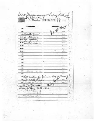 Lyndon Johnson's 1958 Desk Diary, beginning 12/8/1958