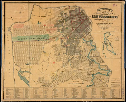 Bancroft's official guide map of city and county of San Francisco