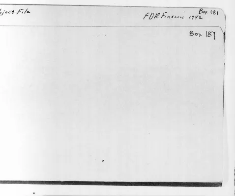 Roosevelt, Franklin D. - Finances - Personal, 1942