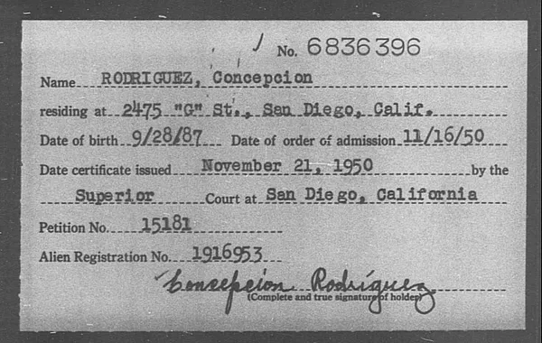 Rodriguez, Concepcion - 1950