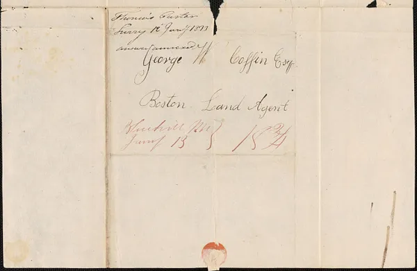 Thomas Carter to George Coffin, 12 January 1833