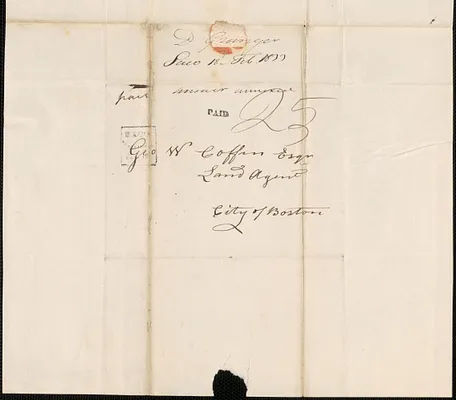 Daniel Granger to George Coffin, 18 February 1833