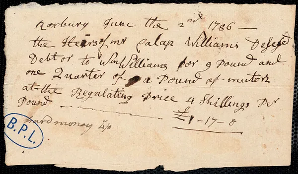 Account of William Williams