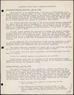 LCRC May 1962 Newsletter