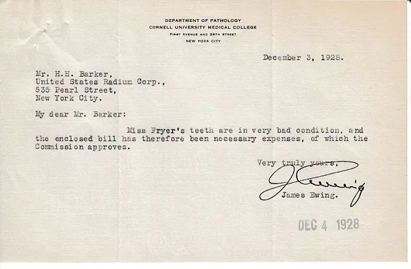 Letters Received to H.H. Barker, December 3, 1928