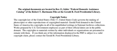 Federal Domestic Assistance Catalog