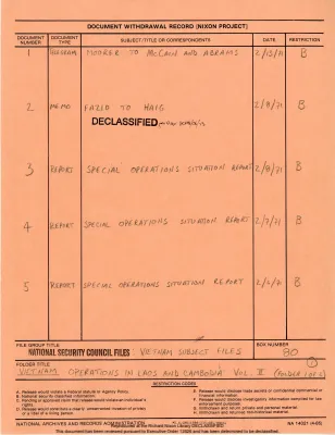 VIETNAM Operations in Laos and Cambodia Vol. II [1 of 2]