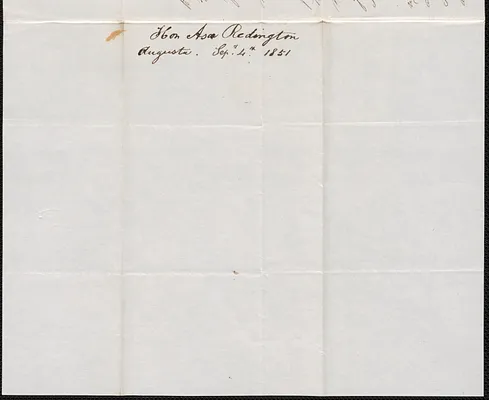 Asa Redington to Samuel Warner, 4 September 1851