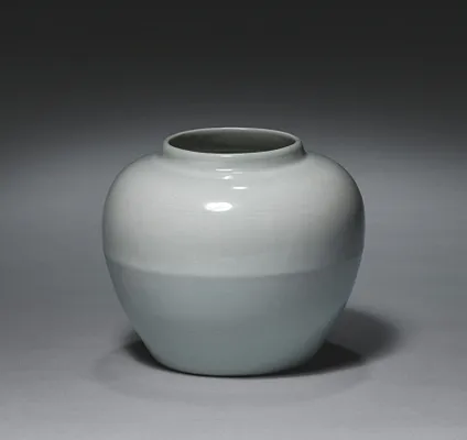 White-Glazed Jar with Hidden Design
