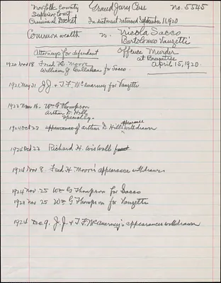 List of Attorneys Present in Court