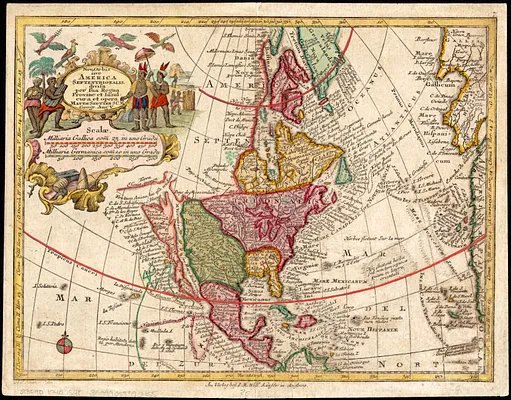 Nov[us] orbis sive America septentrionalis, divisa per sua regna provinc. et insul
