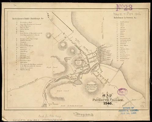 A map of Plymouth Village