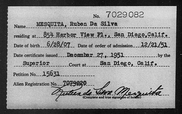 Mesquita, Ruben Da Silva - 1951