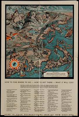 New England recreationland: Maine, New Hampshire, Vermont, Massachusetts, Rhode Island, Connecticut