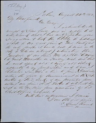 Letter from Charles Lenox, Salem, [Massachusetts], to Samuel May, 1852 August 24th